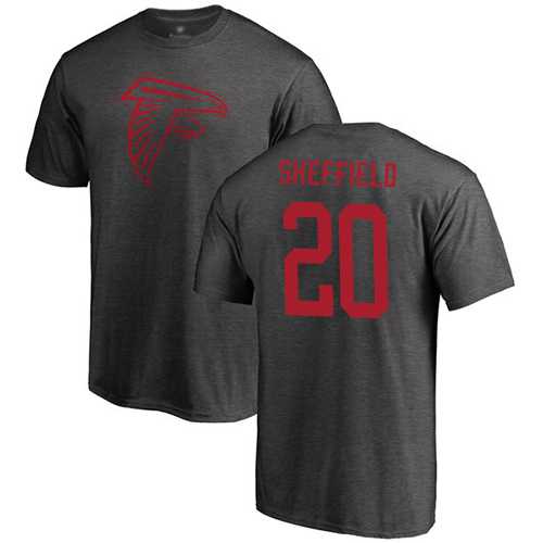 Atlanta Falcons Men Ash Kendall Sheffield One Color NFL Football #20 T Shirt->nfl t-shirts->Sports Accessory